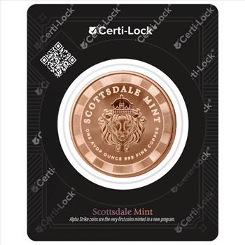 1 oz Copper Scottsdale Mint STATUE OF LIBERTY Copper Round Alpha Strike