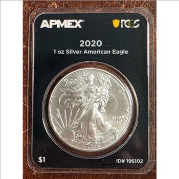 2020 1 oz Silver American Eagle MintDirect - Premier + PCGS First Strike in TEP