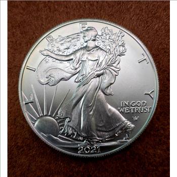 2021 1 oz American Silver Eagle Coin BU (Type 2)