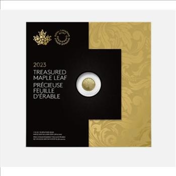 2023 Canada 1/10 oz Treasured Gold Maple Leaf .9999 Premium Gold Coin - Card
