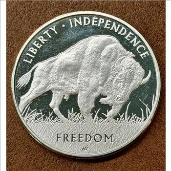 1 oz Silver 2021 Liberty Trade Buffalo Round 