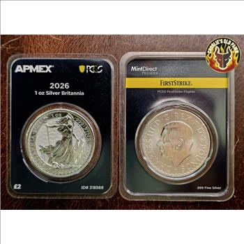 2026 GB Great Britain 1 oz Silver Britannia MD® Premier + PCGS® TEP