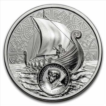 2026 Cook Islands 3 oz Silver Savage Vikings Proof (w/ Box & COA) Sealed NIB