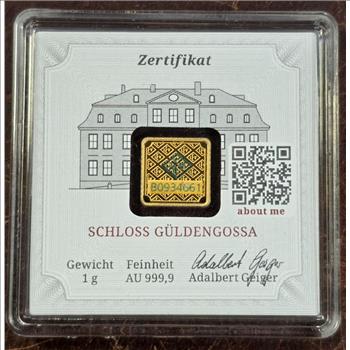 1 Gram .9999 Gold Bar - Geiger Original In Secure Capsule