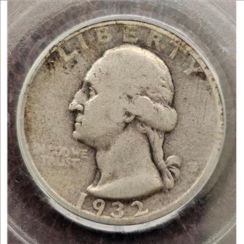 1932-S George Washington Silver Quarter - 25c US Coin - PCGS F12