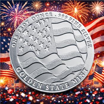 1 oz Silver Double Eagle & Flag Strength-Freedom-Pride .999 Silver Round BU