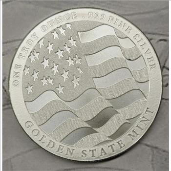 1 oz Silver Double Eagle & Flag Strength-Freedom-Pride .999 Silver Round BU