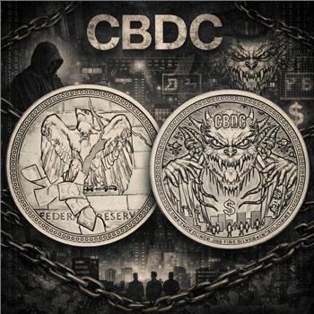 1 Troy Oz .999 Fine Silver Round - CBDC FIAT DECAY Series