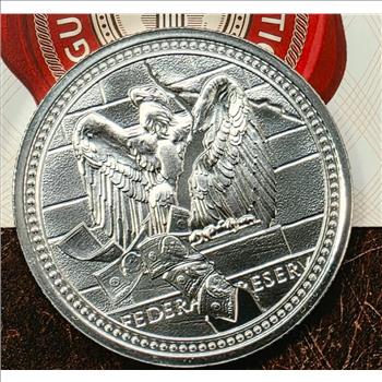 1 Troy Oz .999 Fine Silver Round - CBDC FIAT DECAY Series