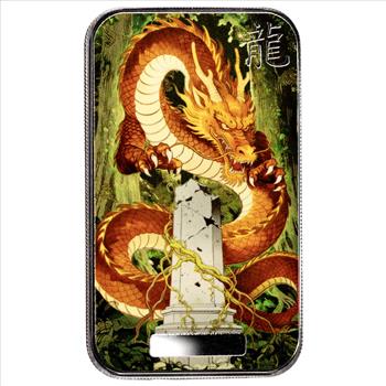 Lucky Dragon - 2026 1 oz Silver Zhènyuè Mountain Guardian Bullion Colorized Bar