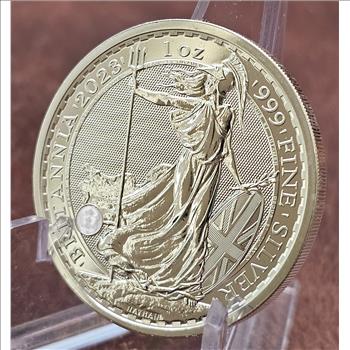 2023 Great Britain 1 oz Silver Britannia BU (King Charles III) A#001