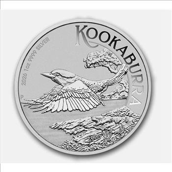 2026 Australia 1 oz .9999 Silver Kookaburra BU in Mint Capsule