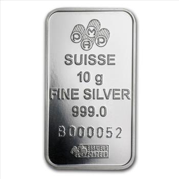 Pamp Suisse Lady Fortuna 10 Gram .999 Silver Bar - In Assay