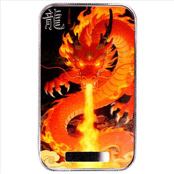 Lucky Dragon - 2026 1 oz Silver Lièyàn Blazing Fire Silver Bullion Colorized Bar