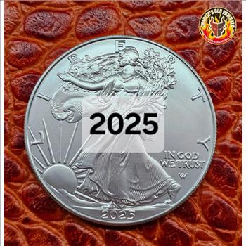 2025 $1 American Silver Eagle 1 oz Coin BU in Capsule