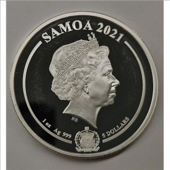 2021 Samoa 1 oz Silver Steve McQueen: The King of Cool .999 Silver Coin