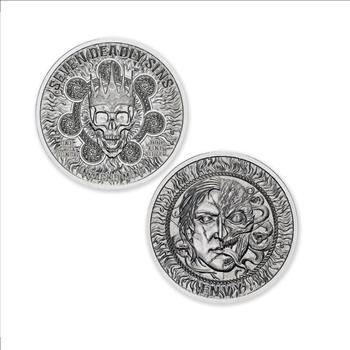 Seven Deadly Sins -Envy - 1 oz Silver Pure .999 Silver Round BU
