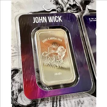 John Wick® 1 oz Silver Continental Bullion Bar .999 Fine Silver in TEP