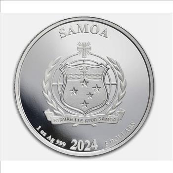 1 oz .999 Silver DC Comics 2024 Superman Color Samoa Coin in TEP