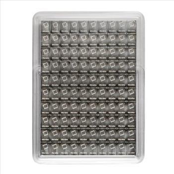 100 gram Valcambi CombiBar Silver Bars - 100 x 1 Gram Bars - .999 Fine Silver