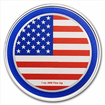 1 oz Silver Colorized Round - Vote Republican