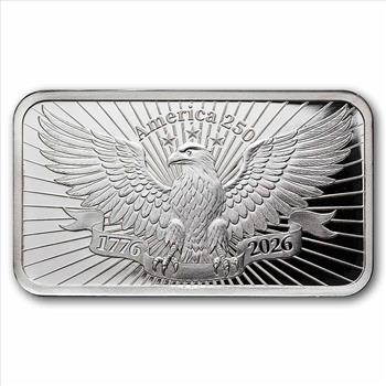 1 oz Silver Bar - PAMP 250th Anniversary of the USA