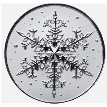 1 oz Silver Scottsdale Snowflake 2nd Series Round Christmas Ornament Capsule