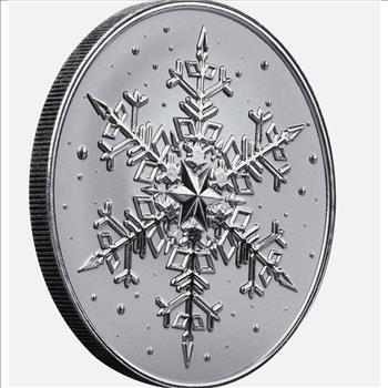 1 oz Silver Scottsdale Snowflake 2nd Series Round Christmas Ornament Capsule