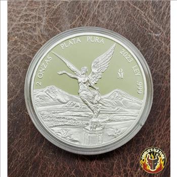 2023 Mexico 2 oz Silver Libertad Proof In Mint Capsule