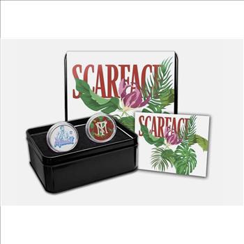 2023 Scarface Miami (2) Colorized 1 oz Silver 5000 Francs Chad Coin Set