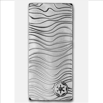 2024 Niue 1 oz Silver Star Wars: Mandalorian Beskar Bar in Custom Capsule - Gray