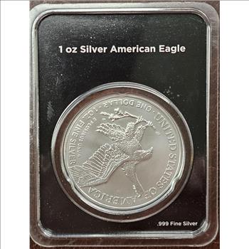 2022 1 oz Silver Eagle w/American Flag, Black Card, In TEP