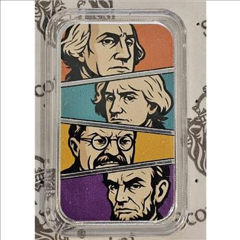 1 oz Silver Liberty League Colorized .999 Silver Bullion Bar