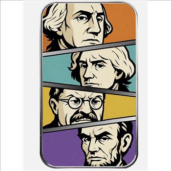 1 oz Silver Liberty League Colorized .999 Silver Bullion Bar