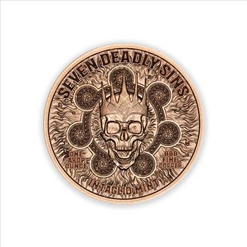 Wrath – 1 AVDP Oz .999 Fine Copper Round | Seven Deadly Sins Series