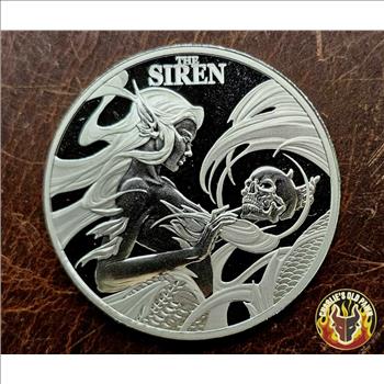 2025 Niue 1 oz .999 Fine Silver Mythical Creatures The Siren BU Round in Capsule
