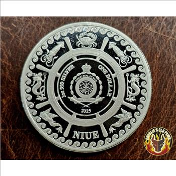 2025 Niue 1 oz .999 Fine Silver Mythical Creatures The Siren BU Round in Capsule