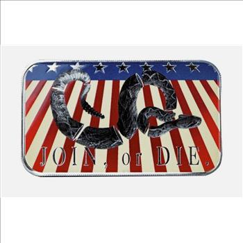 1 oz Silver Bar Join or Die Snake Colorized .999 Silver Bullion Bar BU