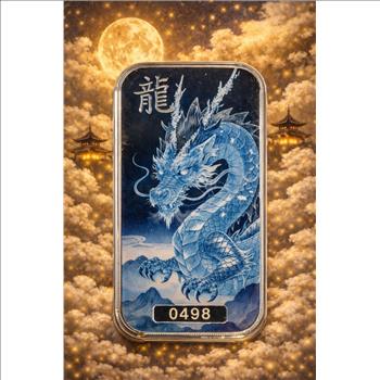 Lucky Dragon - 2026 1 oz Silver Hánshuang Winter Frost Bullion Colorized Bar