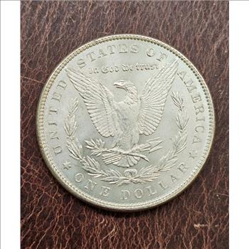1886 P Morgan Silver Dollar $1 Coin- Cond. Very Good - OBV Cleaned