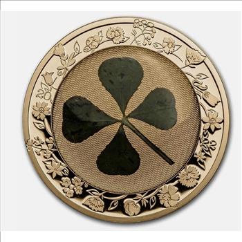 2022 1 oz Silver .925 Republic of Palau $5 Four-Leaf Clover Proof Coin Box/COA