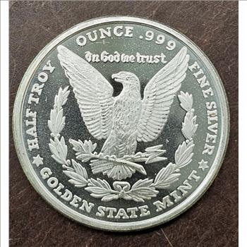 1/2 Troy oz Morgan Design Round .999 Fine Silver Round - Golden State Mint