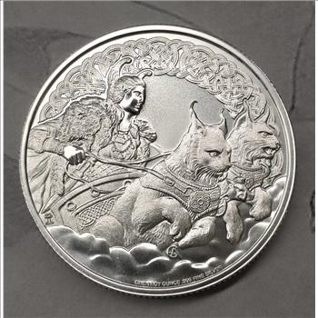 2022 Niue 1 oz Silver $2 Norse God Freya BU Coin