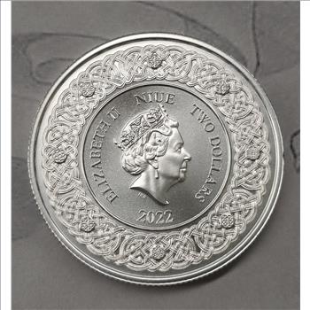 2022 Niue 1 oz Silver $2 Norse God Freya BU Coin