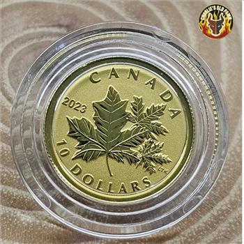 2023 Canada 1/20 oz Gold Everlasting $10 Dollars Maple Leaf Reverse Proof