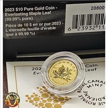 2023 Canada 1/20 oz Gold Everlasting $10 Dollars Maple Leaf Reverse Proof