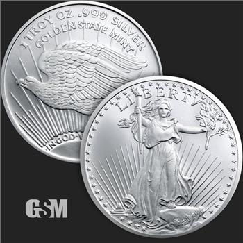1 oz Saint-Gaudens Silver Round - .999 Fine Silver 