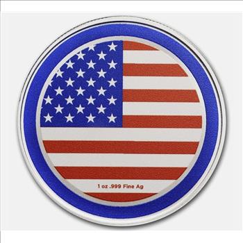 1 oz Silver Round Colorized - Vote Republican - Capsule w/Gift Bag