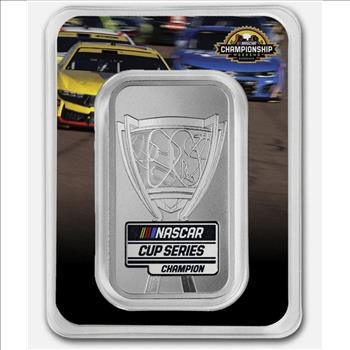 NASCAR Phoenix Championship Cup 1 oz Silver Bar PAMP in Assay