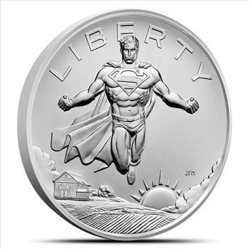 2025 1 oz DC Comics Superman American Liberty Silver Medal -Box Card & COA